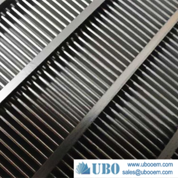 Slotted wedge wire screen panel