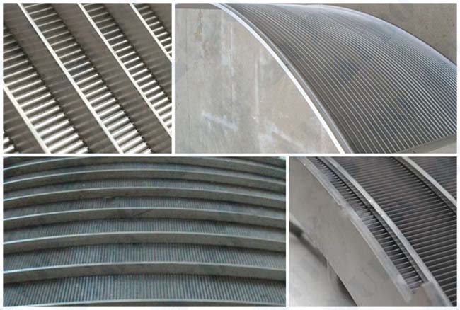 Wedge V wire cross flow sieve bend screen