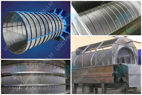 Rotary fine wire screen