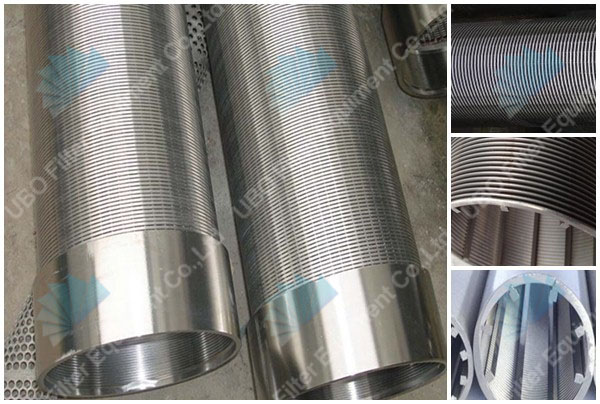 SS304 all welded wedge wire wrapped screen drilling pipe