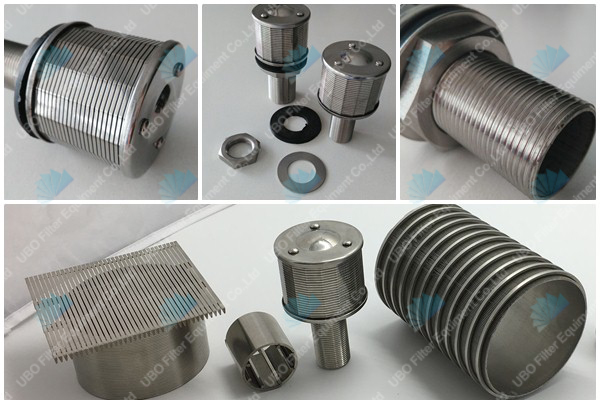 Stainless slot v wire screen nozzle filter for filtration tank
