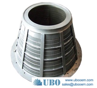 Wedge wire centrifuge basket