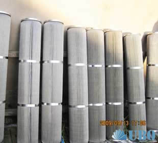 Porous metal fiber felt filter cartridge