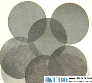 Woven wire mesh filter disc