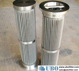 Sintered Fiber Pleated Filter Cartridge