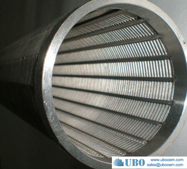 Wedge wire slotted tube