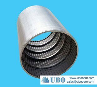 Welded stainless steel cylindrical wedge wire screens