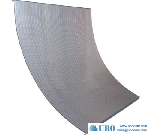 Wedge V wire cross flow sieve bend screen