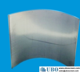 Wedge wire curved waste water treatment screen plate