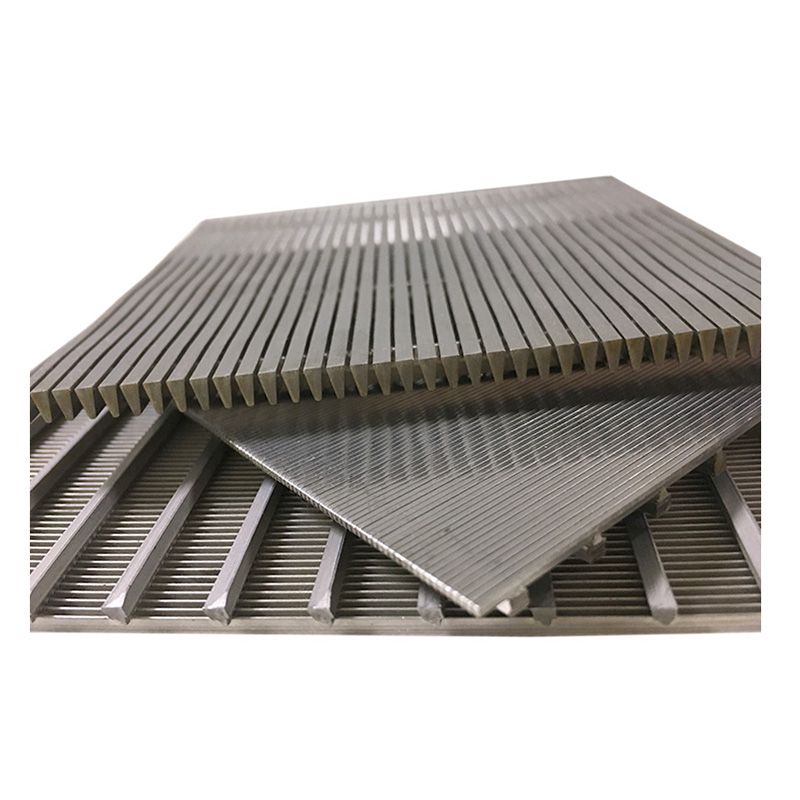 Flat wedge wire screen panel filter