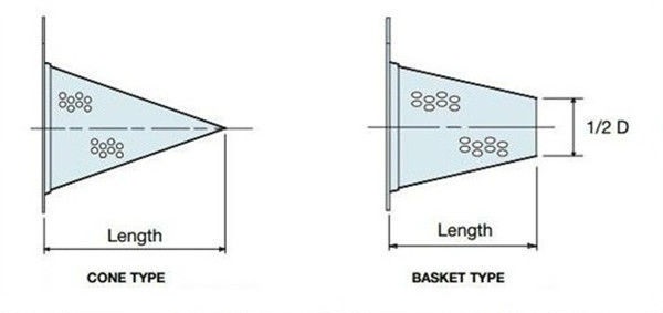 truncated conical strainer