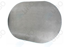Oval sintered mesh filer disc