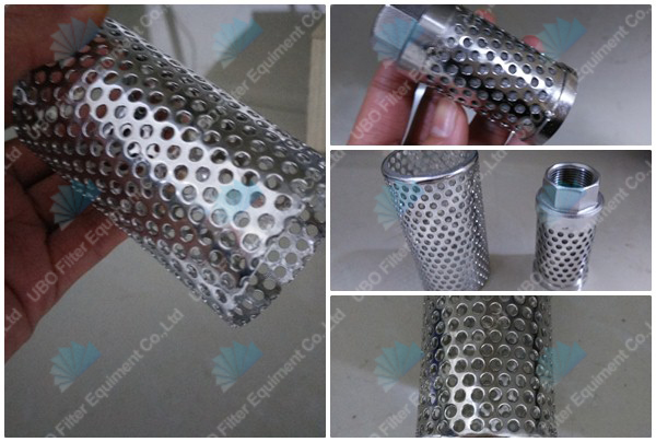 Perforated metal filter cylinder