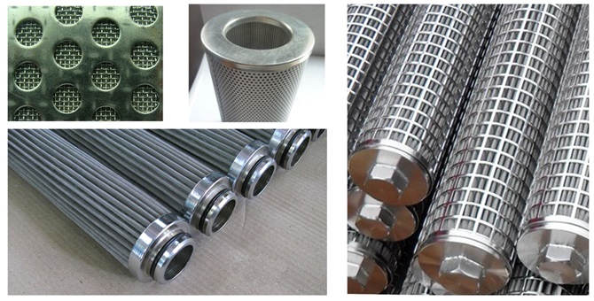 Perforated Metal Sintered Wire Mesh filter