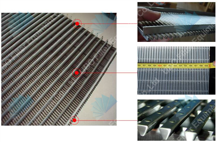 wedge wire screen for dewatering equipment