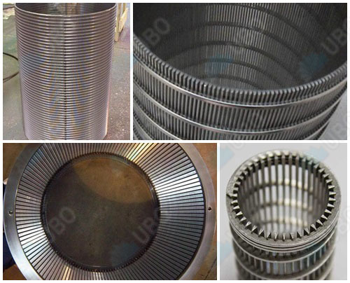 v wire stainless steel filter in rotary fine screen