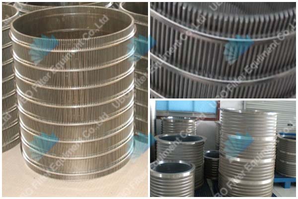 v wire stainless steel filter in rotary fine screen
