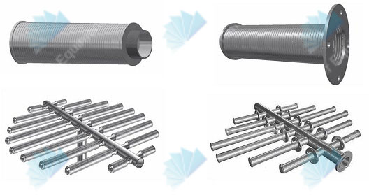 Wedge wire screen laterals
