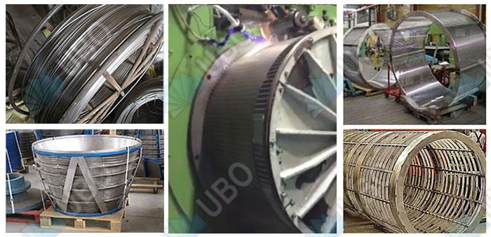 Wedge wire centrifuge basket