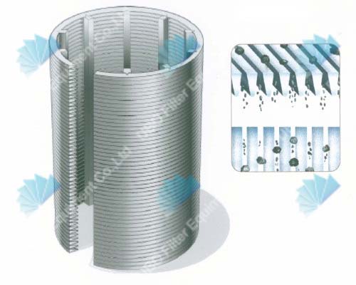 slot tube filter for drill well