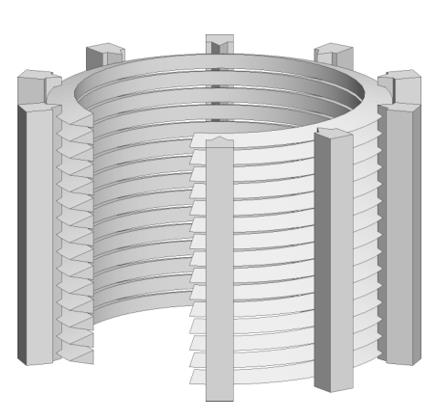 reverse rolled wedge wire screen