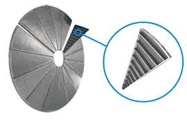 support grid for carbon filters desulfurized